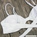 YAUASOPA White Sexy Pure Color Brazilian Bikini Set 2 PCS Female Cute Crop Ruffled Off-Shoulder Swimsuits Swimwear White B07HNYBQZQ
